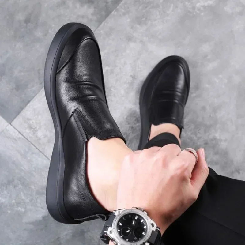 Men Shoes On Clearance - Sapato casual de couro masculino, sapato