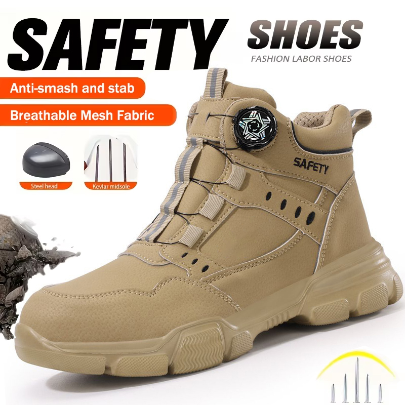Work Boot Steel Toe - Botas de mineração indestrutíveis para homens,
