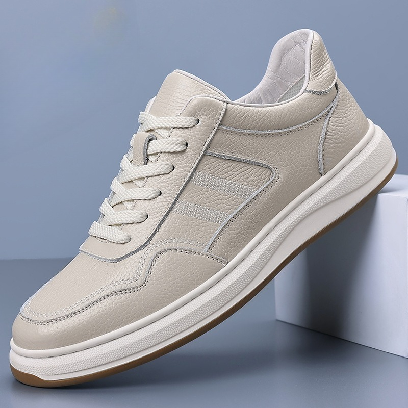 Boat Shoe Leather - Sapatos casuais de couro genuíno masculino
