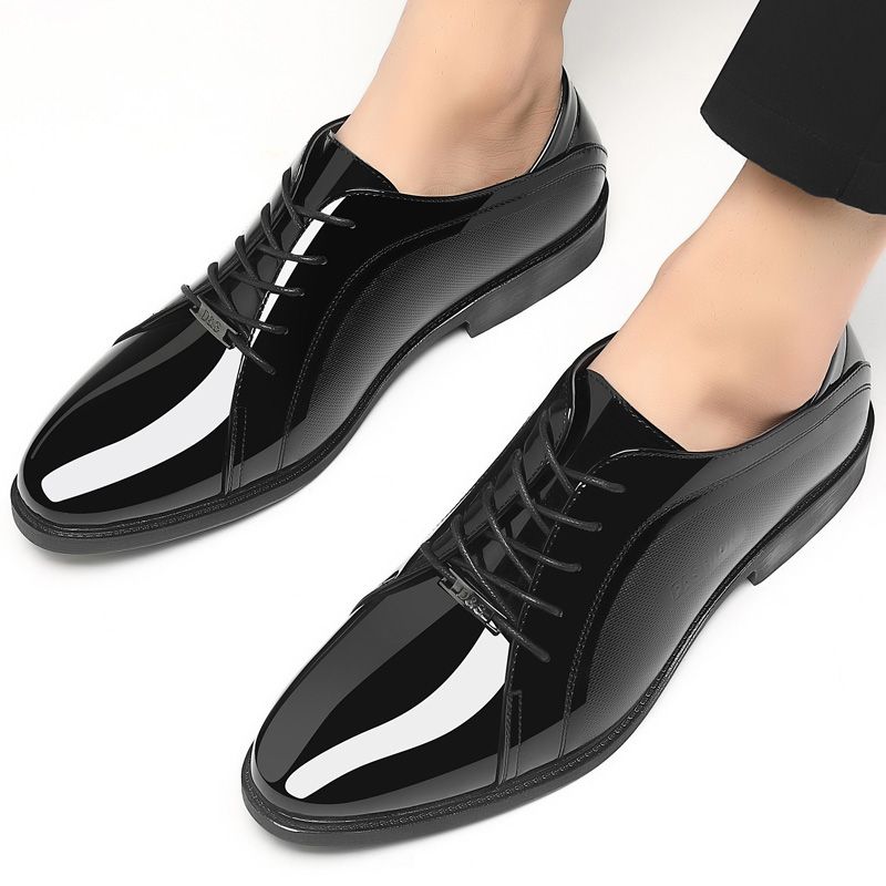 Men Shoes On Clearance - Sapato social preto superior brilhante masculino