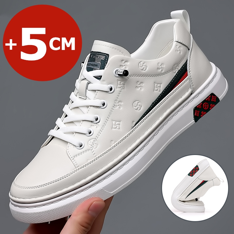 Men Shoes Size Chart - Calçado elevador de couro genuíno masculino,