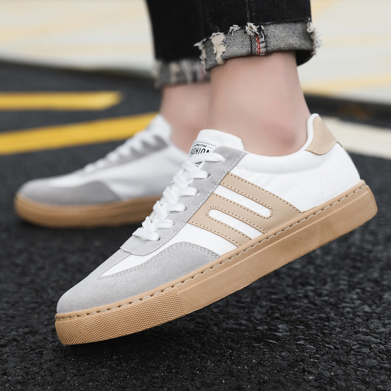 Boat Shoe Leather - Sapato masculino versão coreana do branco,