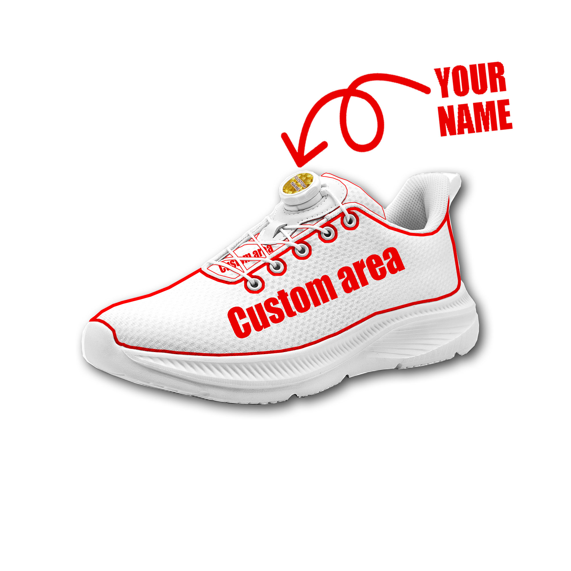 Men Shoes Name - Tênis Personalizados para Caminhada Masculino e