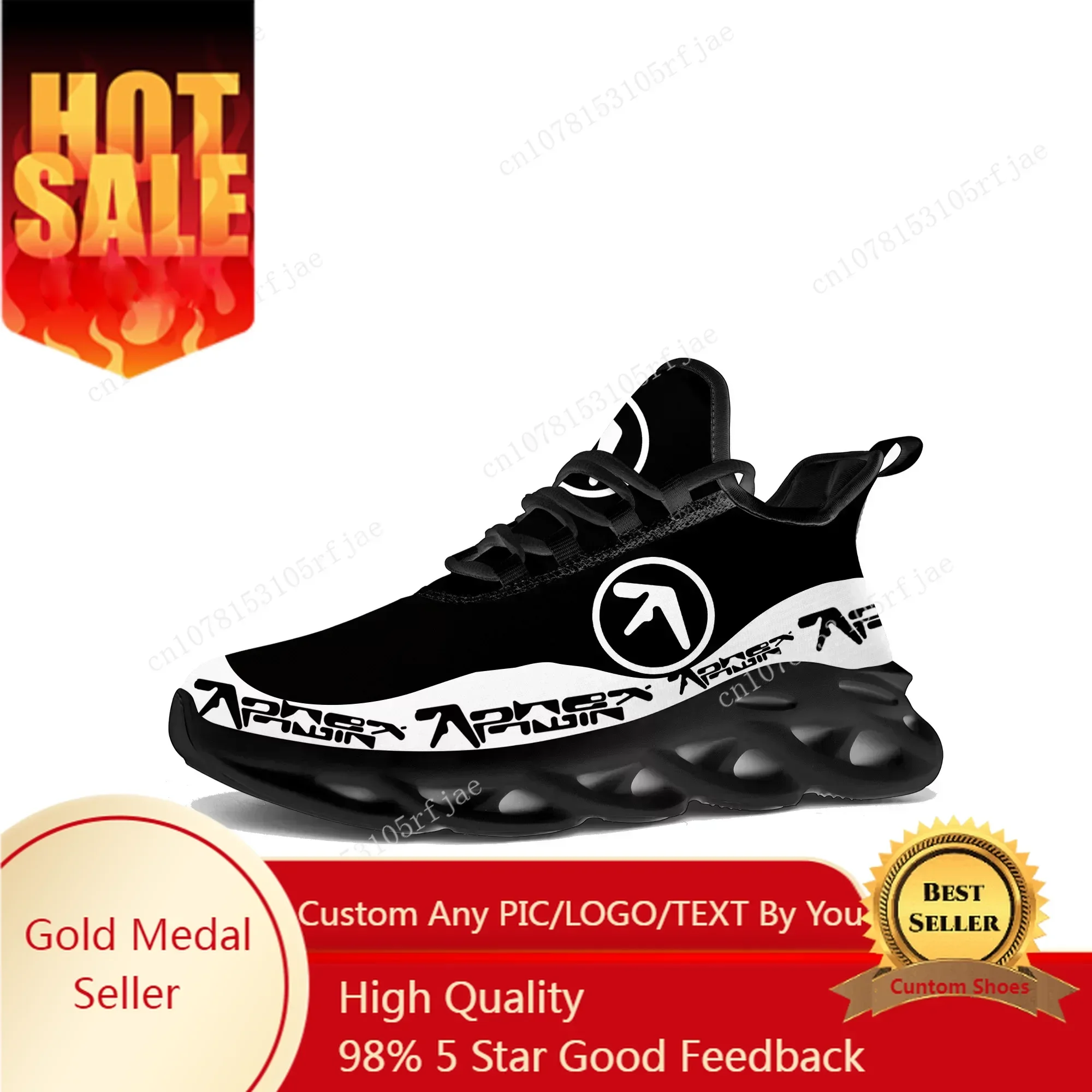 Men Shoes Black - Tênis Aphex Twin Flats para Homens