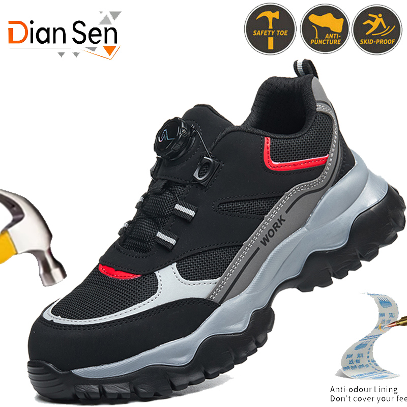 Work Boot Steel Toe - Sapatos indestrutíveis botas de segurança de