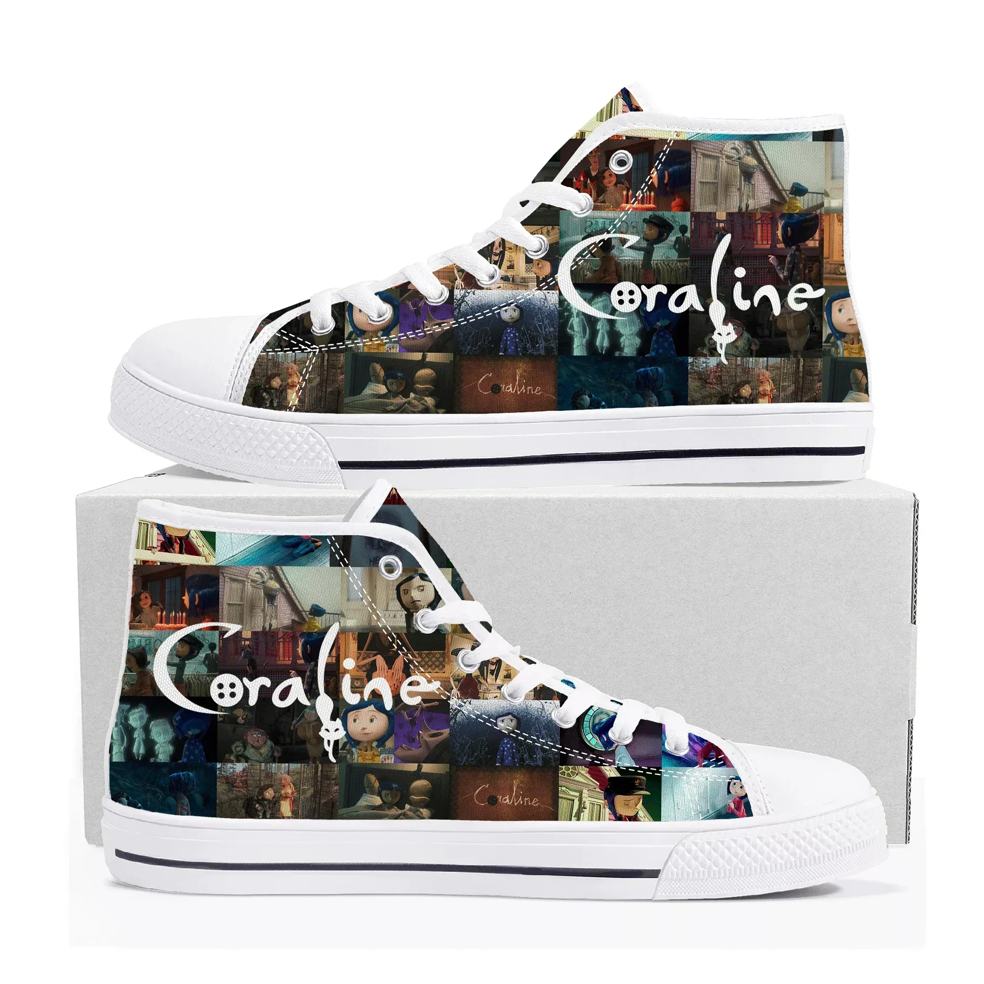 Coraline The Secret Door Tênis - Canvas Sneaker High avaliação e preço