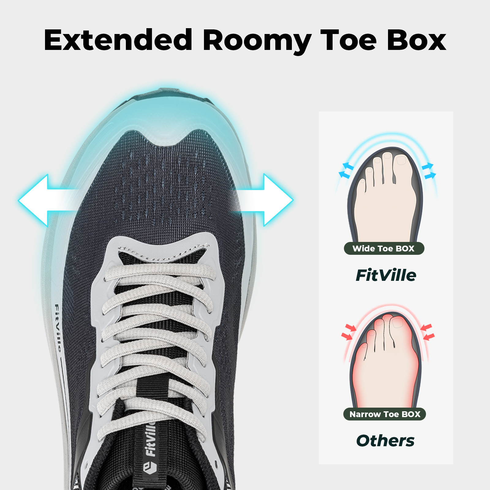 Tênis Esportivos FitVille Larg - Men Shoes Size Chart avaliação e preço