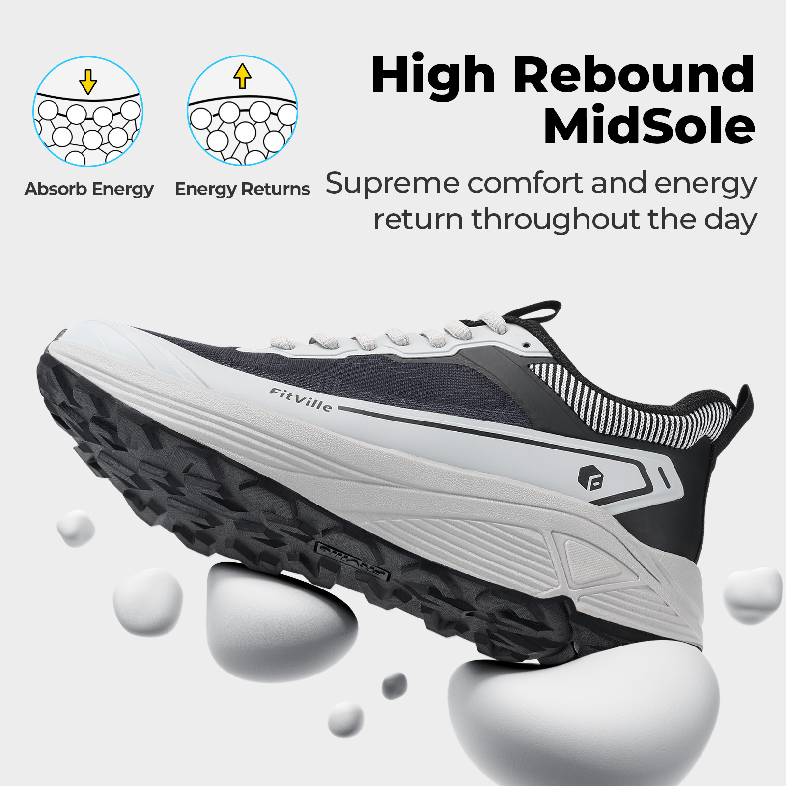 Tênis Esportivos FitVille Larg - Men Shoes Size Chart avaliação e preço