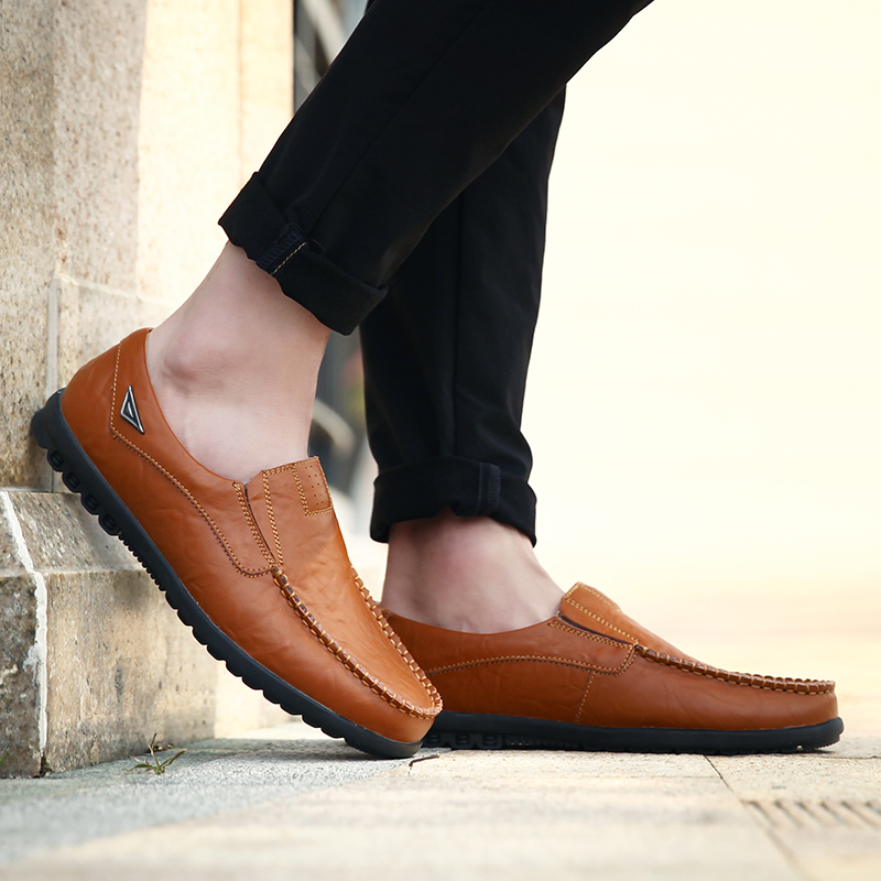 Homens de couro genuíno sapato - Boat Shoe Leather avaliação e preço