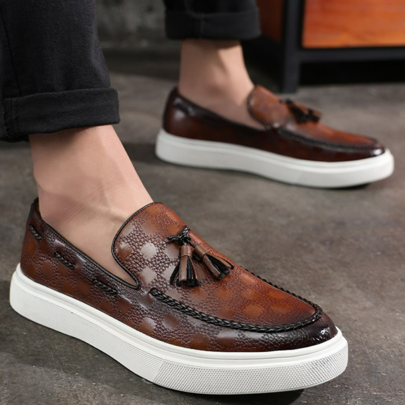 Moda masculina sapatos casuais - Boat Shoe Leather avaliação e preço