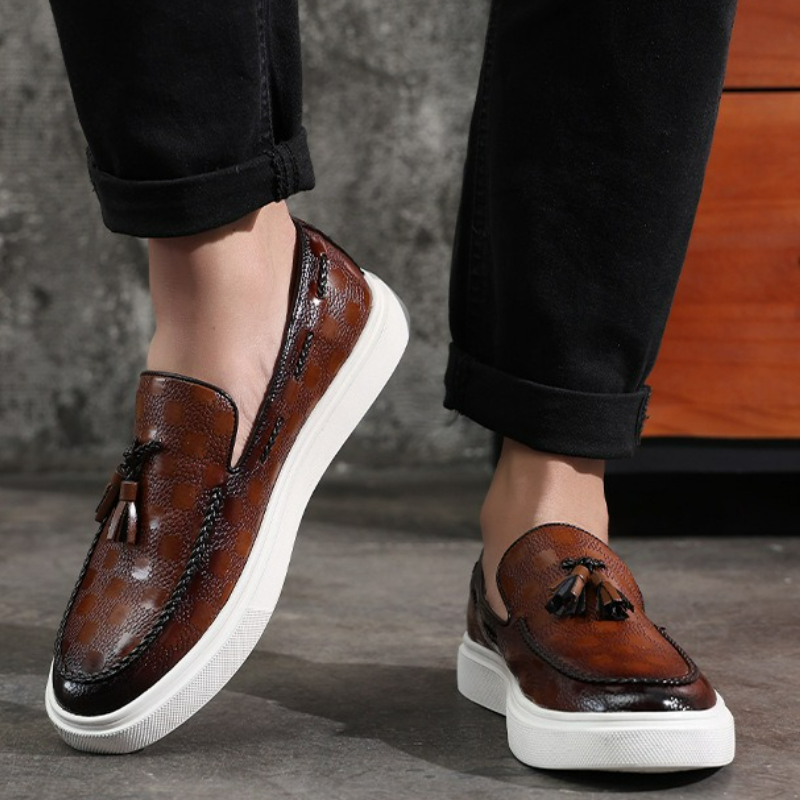 Moda masculina sapatos casuais - Boat Shoe Leather avaliação e preço