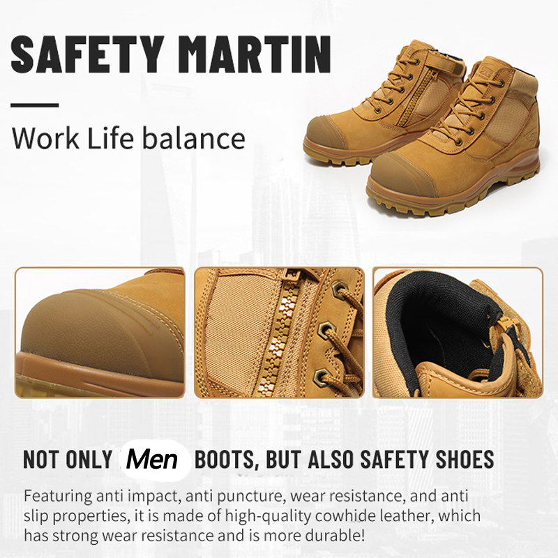 Botas masculinas de couro genu - Work Boot Steel Toe avaliação e preço